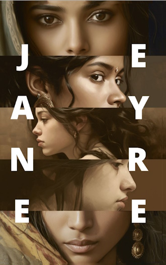 close ups of the faces of Indian girls make up the cover of this special edition of Jane Eyre