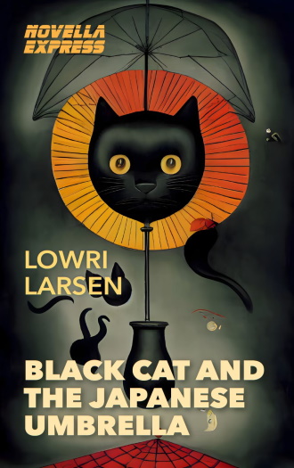 Black Cat and the Japanese Umbrella by Lowri Larsen